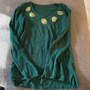 Green Sweater Top with olives